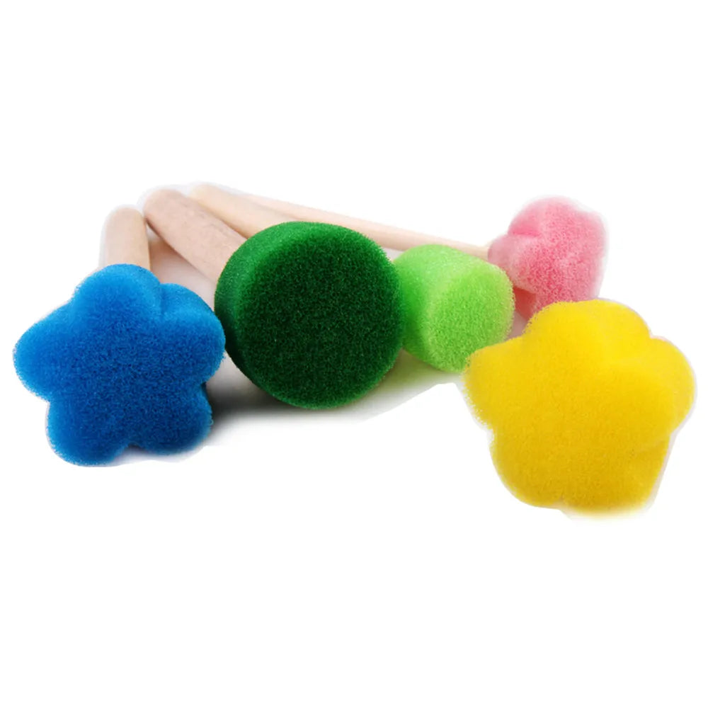 5pcs Kids Toddler Sponge Stamp Brush Kits