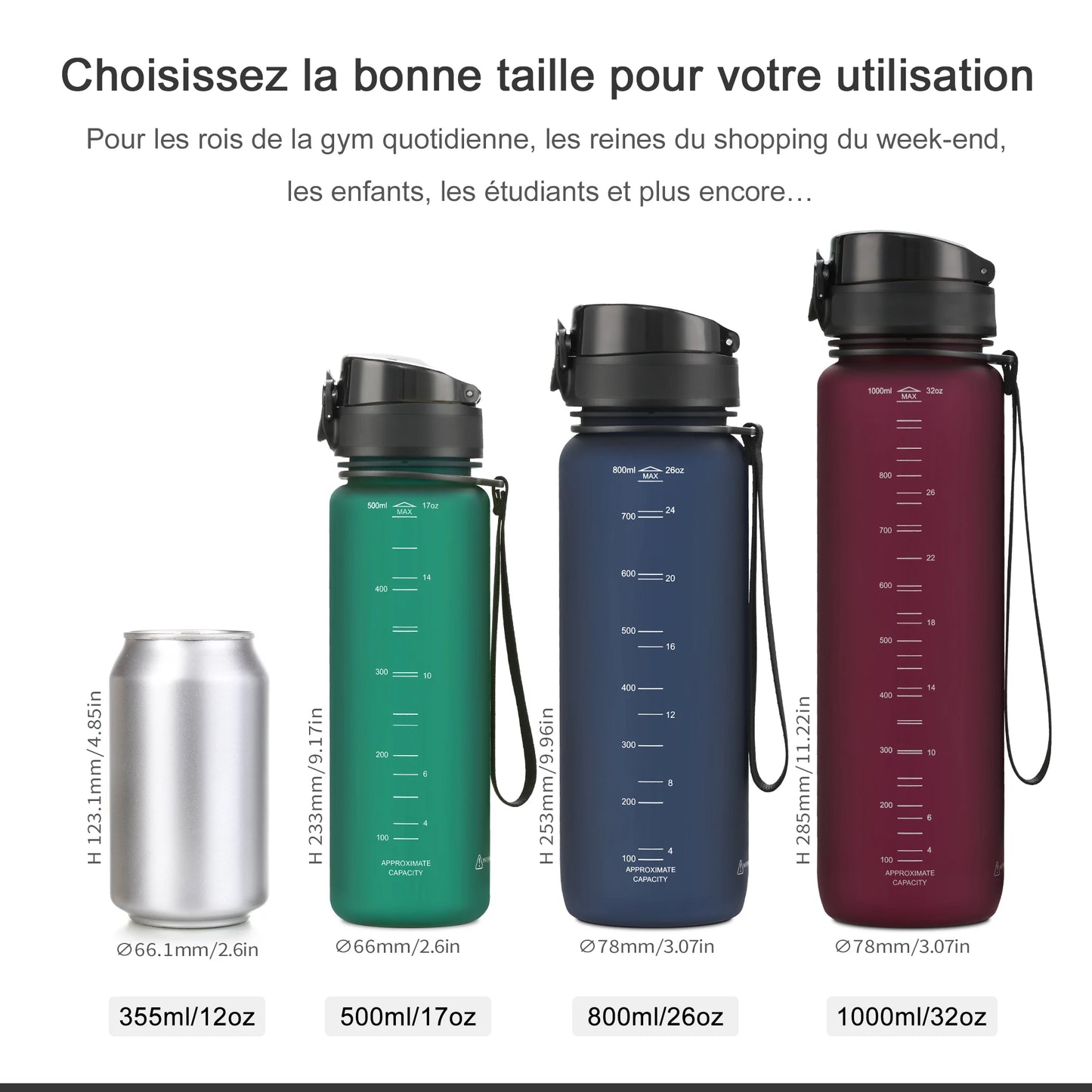 Hot 500/1000ML Sport Water Bottle