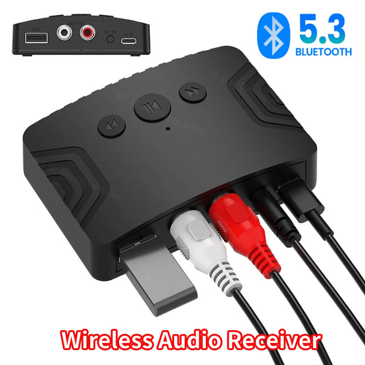 Bluetooth 5.3 Audio Receiver 3.5mm AUX RCA USB U-Disk