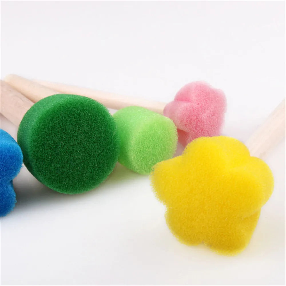 5pcs Kids Toddler Sponge Stamp Brush Kits