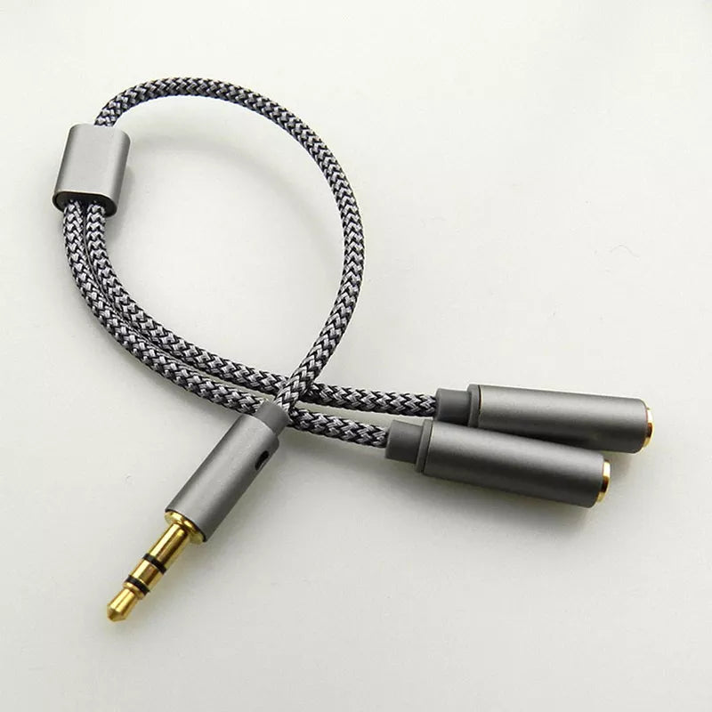 3.5mm Audio Splitter Y Jack 1 Male to 2 Female