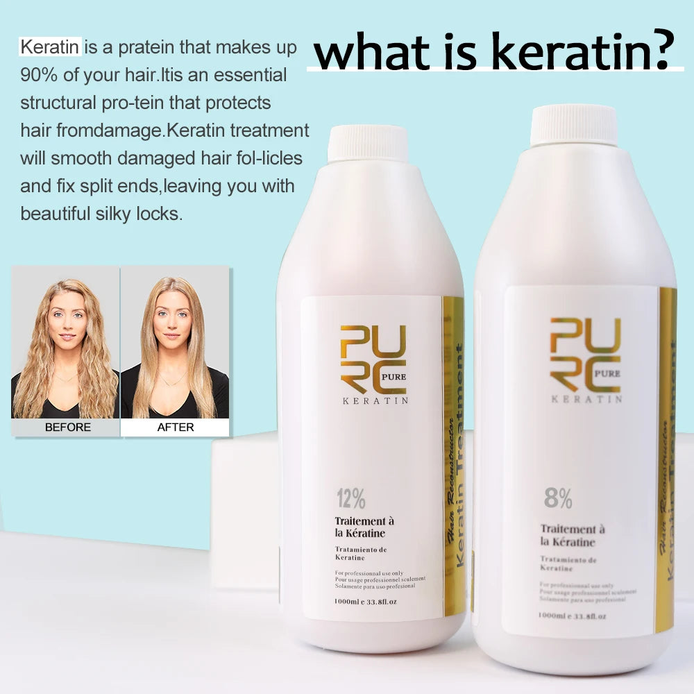 1000ml Keratin Hair Straightening Smoothing Treatment