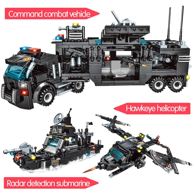 792 Pcs City SWAT Team Building Blocks