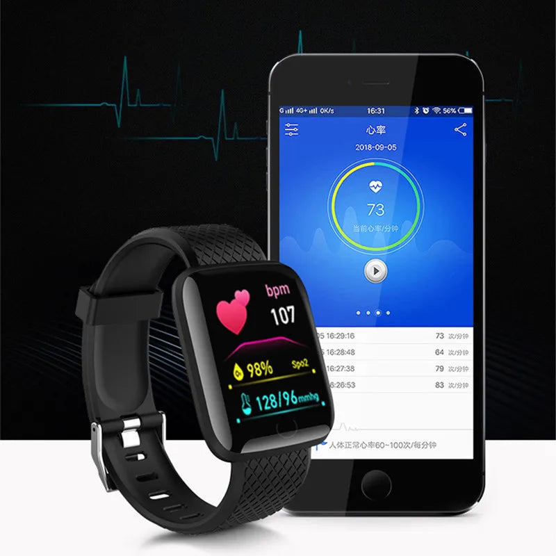 Men Blood Pressure Waterproof Smartwatch