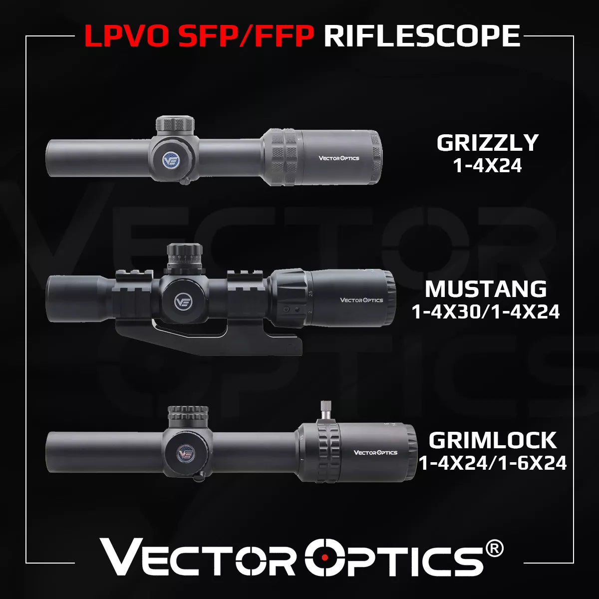 LPVO Riflescope For .308 30-06 AR15