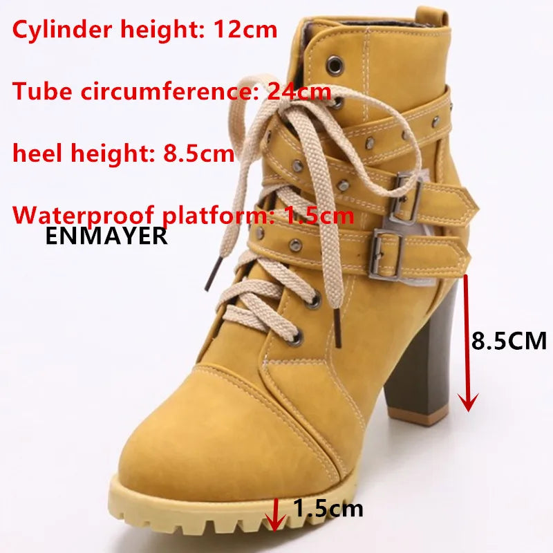 Women Boots Style Lace Up